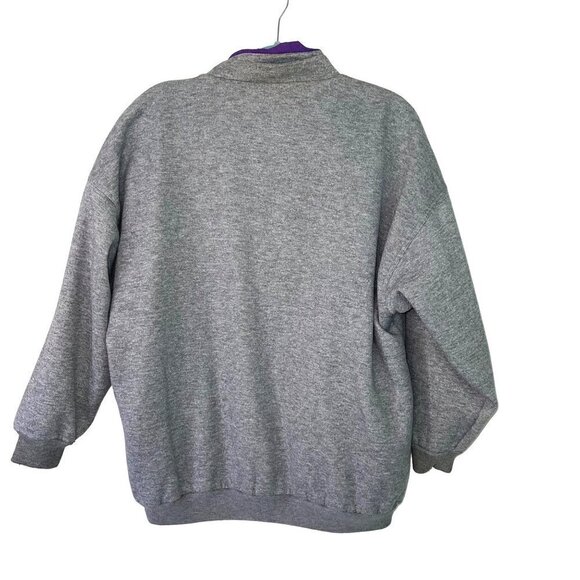 Vintage Womens Jacket One Size Reversible Knit Nylon Hearts Knit Black Purple - Picture 3 of 12